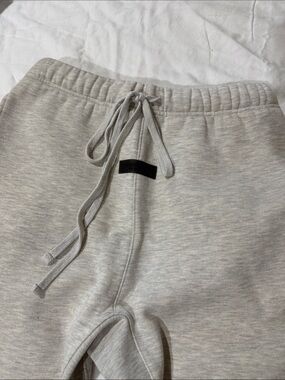 Essentials light gray cuffed sweatpants